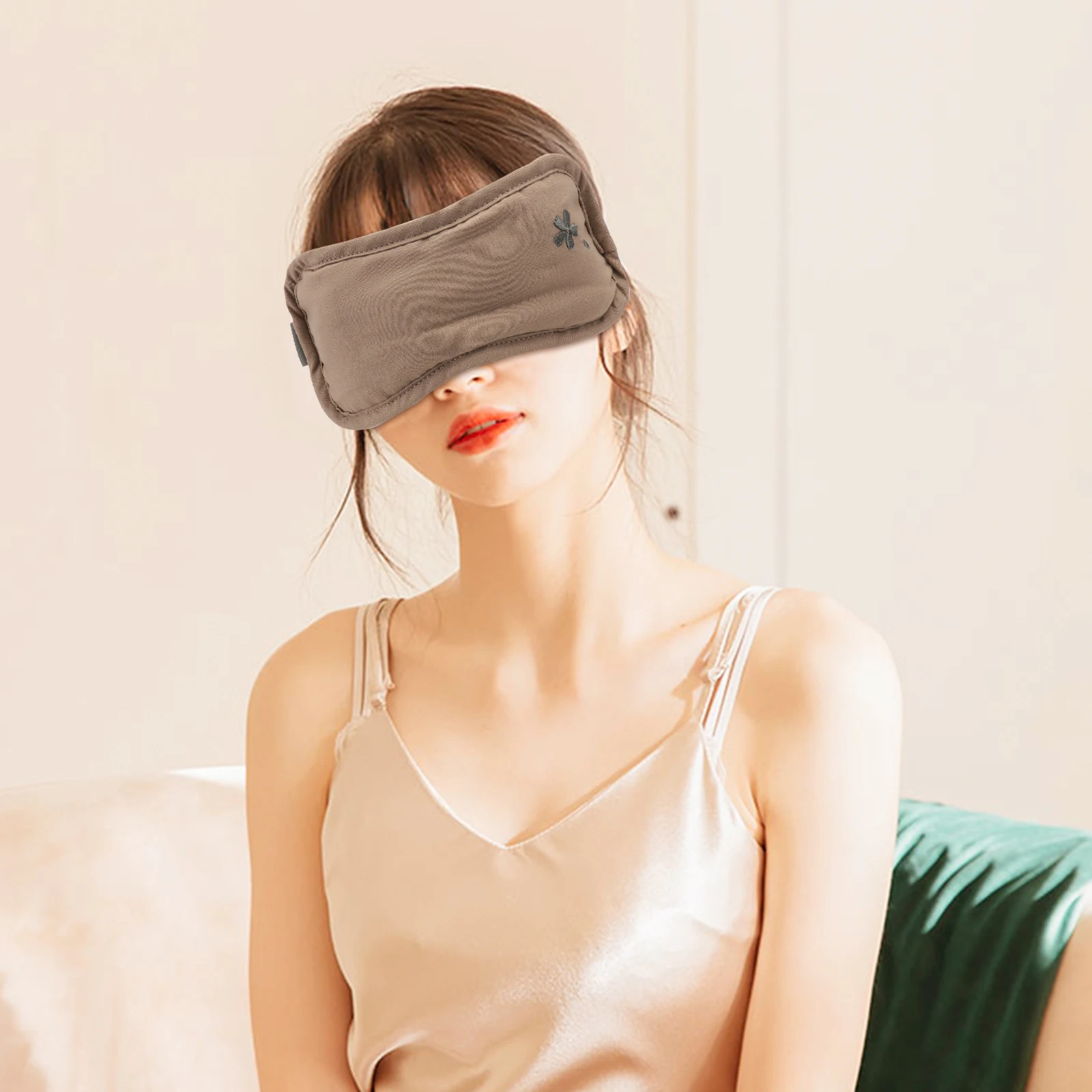 

Утяжеленная маска для сна, затемняющая хлопковая массажная подушечка с повязкой на глаза для сна, расслабляющая, для путешествий, светоблокирующая маска для ухода за глазами