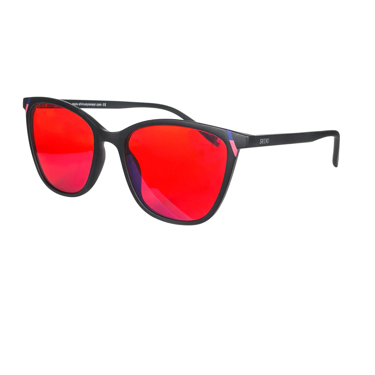 

SHINU brand red glasses blue light blocking red better sleep glasses gaming glasses with orange lens with prescription