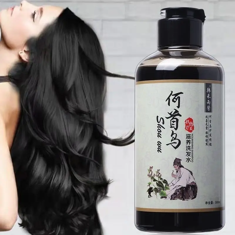 

300ml/500ml Herbal Polygonum Multiflorum Shampoo Oil Control, Dandruff Control, Itchy Relief Shampoo for Women Hair Essential O
