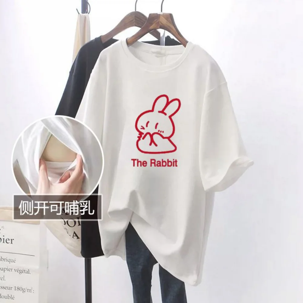 summer Pregnancy Clothes Women Maternity Short Sleeve Layer Nursing T-shirt Top For Breastfeeding pregnant women clothing