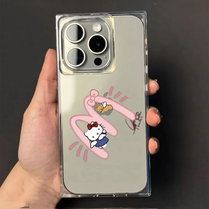 Airbags de canto de capa de telefone macia quadrada transparente à prova de choque compatível com iPhone 12 13 14 15 16 17