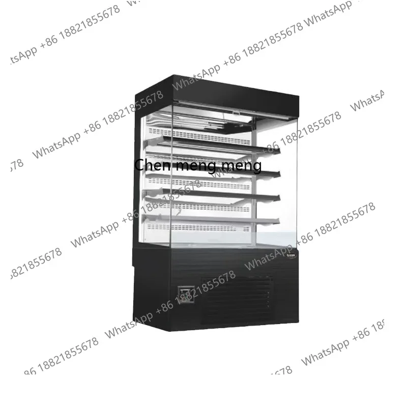 Vertical air curtain refrigerated display cabinet air-cooled fresh-keeping freezer Shangchao tea restaurant equipment
