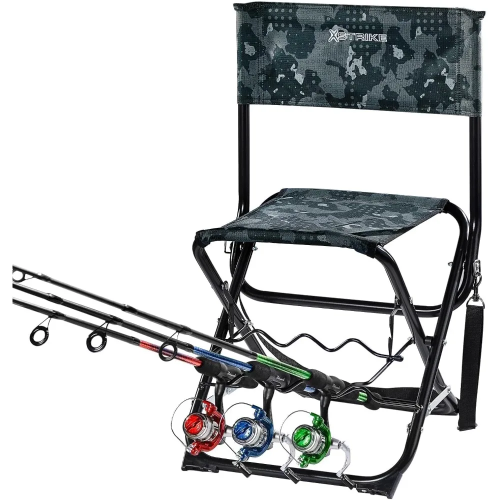 

Portable Fishing Chairs Outdoor Folding Stool for Adults Portable Camping Chair for Ice Fishing,Hunting,Lawn,Patio,Garden,300LBS