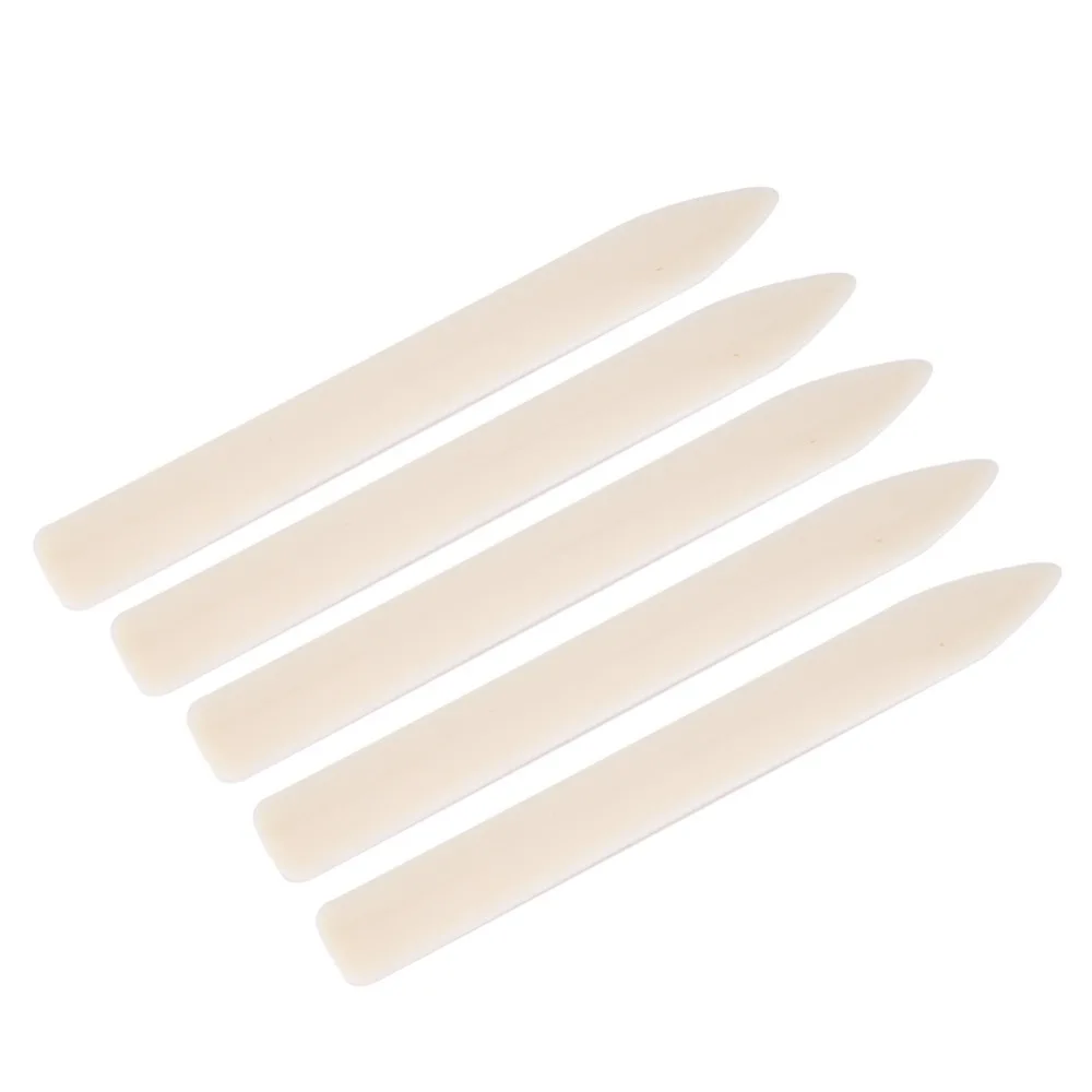 5pcs Plastic Material Bone Folder Tool Long Type Design Hand-Held Tool Leather Craft Folder Edge Trimming Tool Paper Crafting