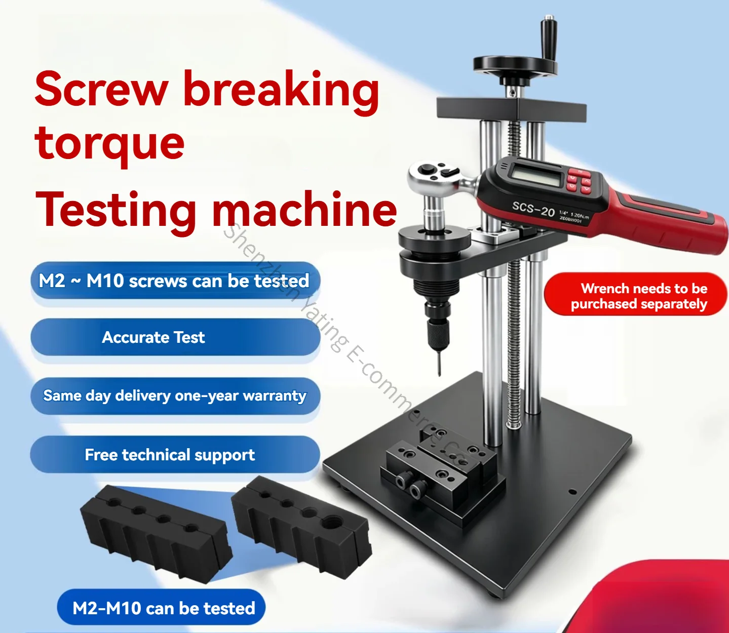 Torsion Breaking Force Tester Screw Nut Screw Bolt Strength Failure Detection Screw Breaking Force Tester