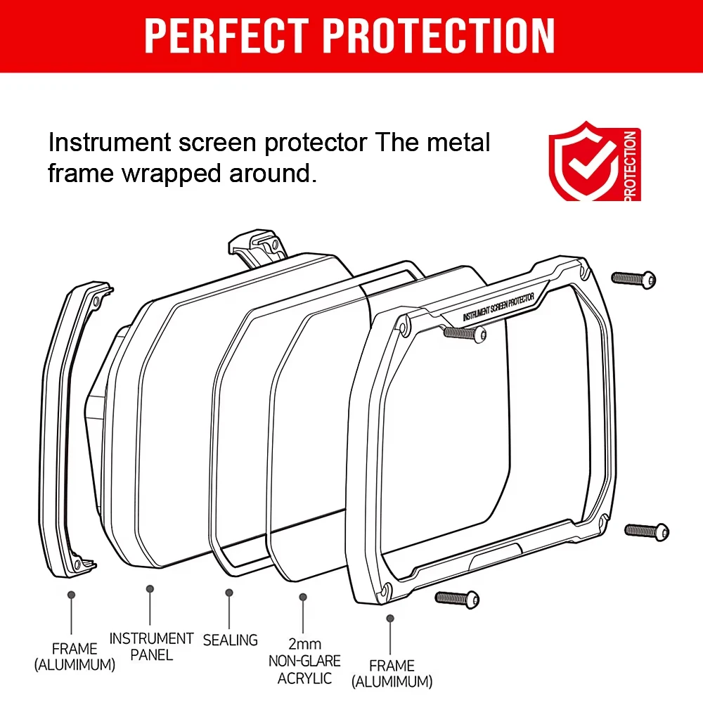 FOR BMW R1200GS R1250GS R1250GSA F850GS F750GS F900 F900R Motorcycle Accessories Meter Frame cover screen protector