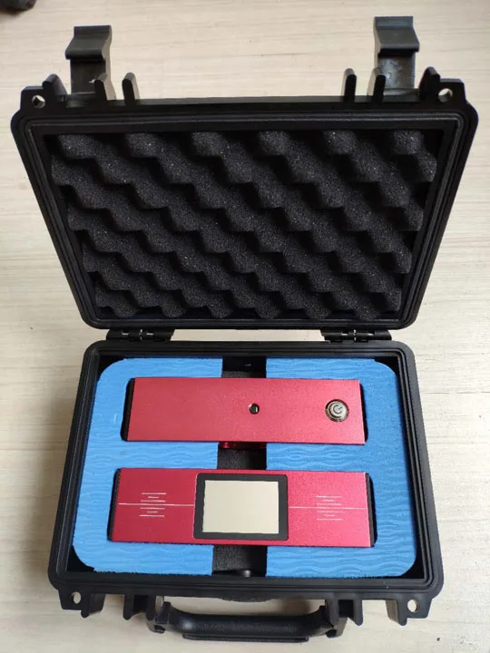 Laser belt alignment tool PDL 02 is used to adjust the vertical and horizontal offsets of V-belt pulleys and sprockets