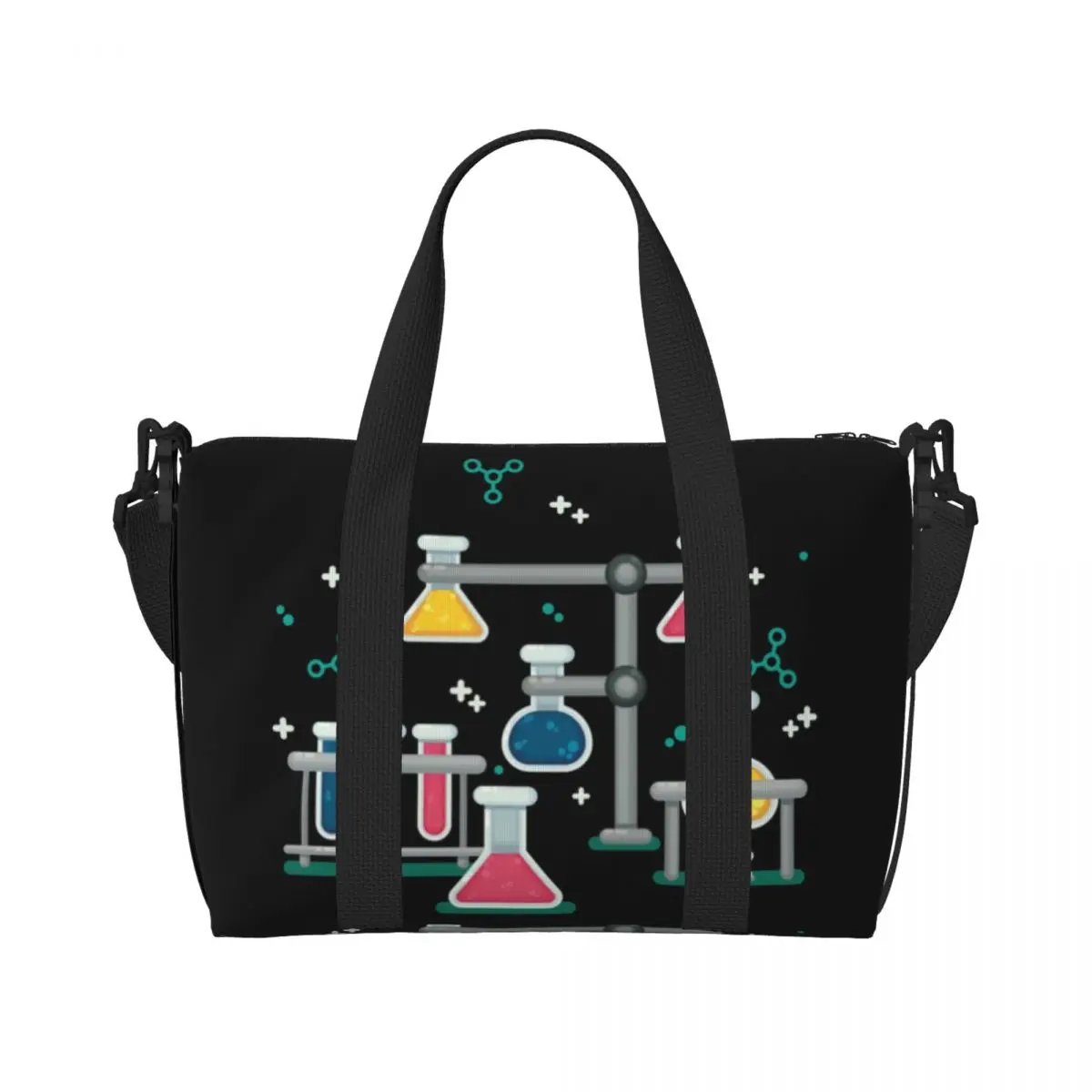 Custom Large Amazing Chemistry Tote Bag Women Science Laboratory Technology Shoulder Shopper Beach Gym Travel Bag