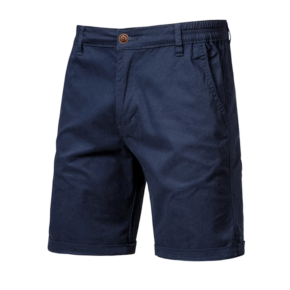 AIOPESON Zomer 100% Katoen Effen Shorts Mannen Hoge Kwaliteit Casual Business Sociale Elastische Taille Mannen Shorts 10 Kleuren Strand Shorts