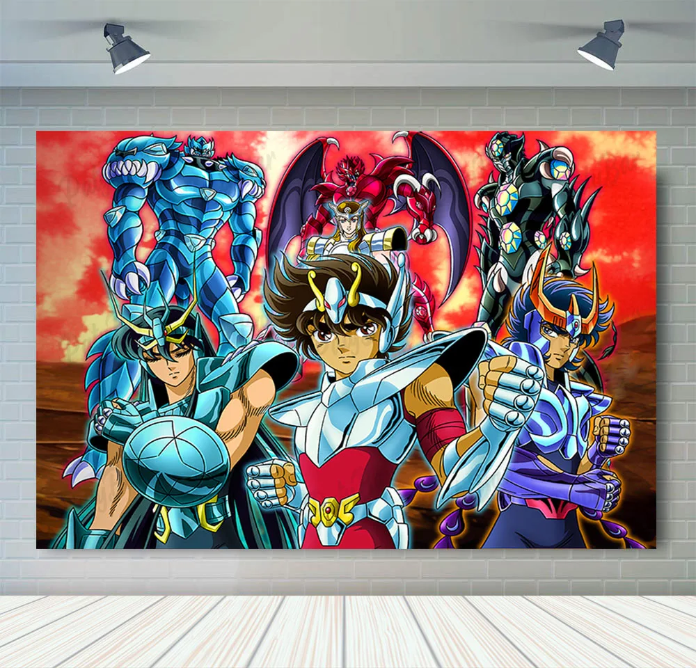 

Виниловый фон для детской фотосъемки в стиле аниме Saint Seiya