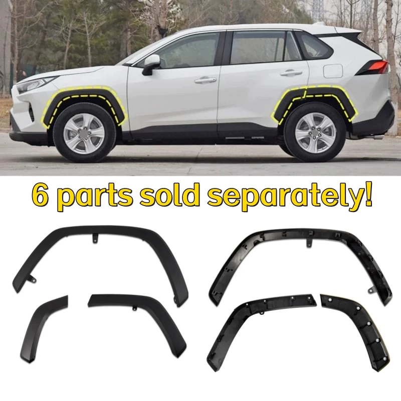 Car Fender Flares for Toyota RAV4 Wildlander 2020-2023 Fender Trim ABS Material Car Wheel Eyebrow