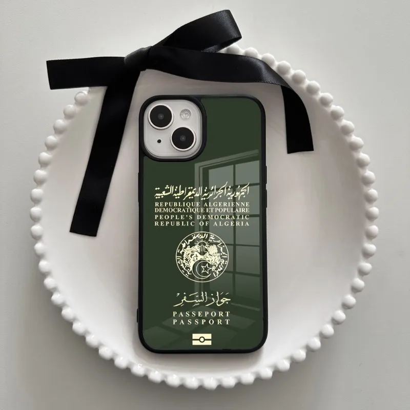 Algerian Passport Phone Case For Samsung S23 S22 S30 S21 S10 S20 ULTRA Edge Note Lite 10 20 Pro Plus PC+TPU Cover