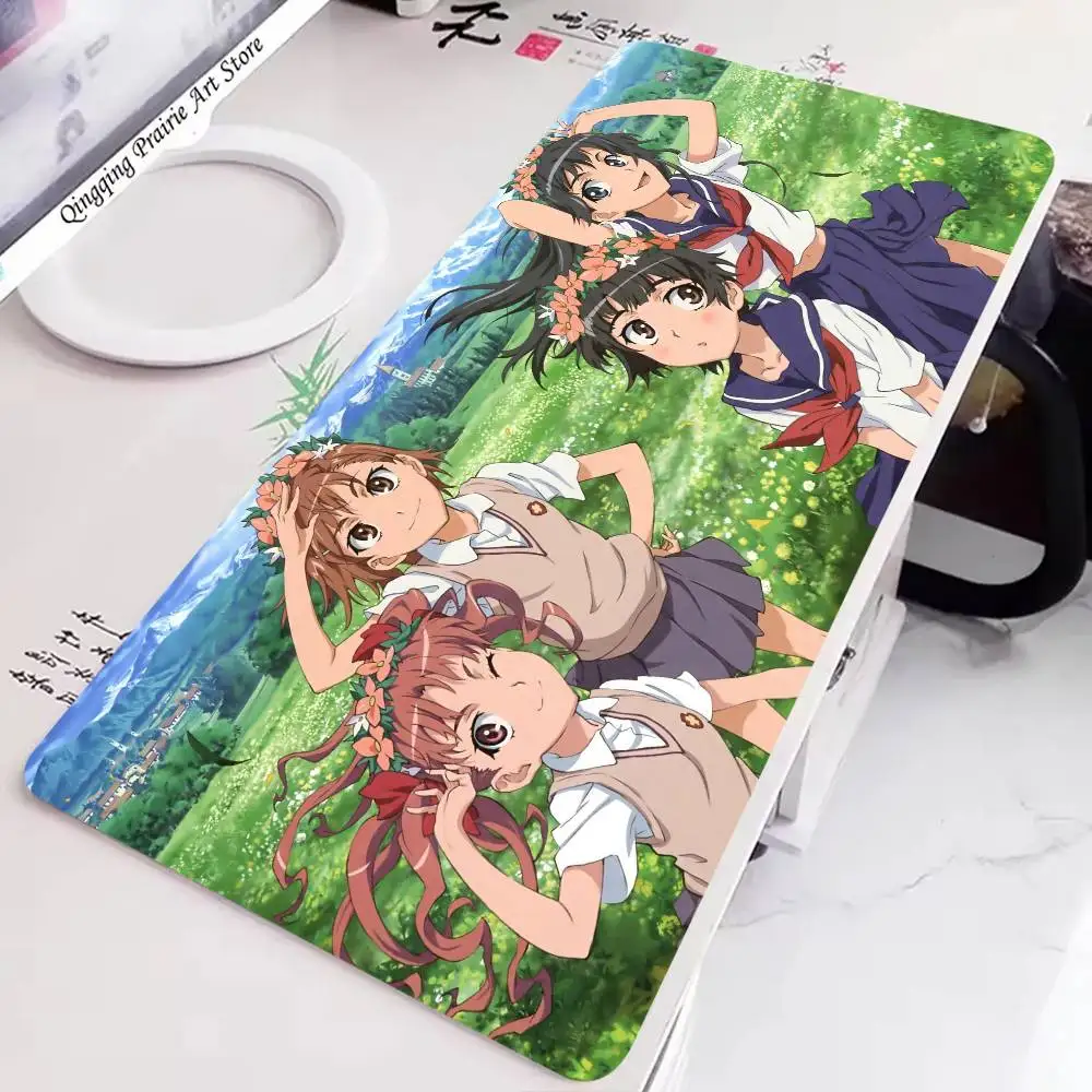A Certain Scientific Railgun Anime Mousepad Non-slip Suitable For Office Computers Laptops E-sports Game Desk Mats XXL Keyboard