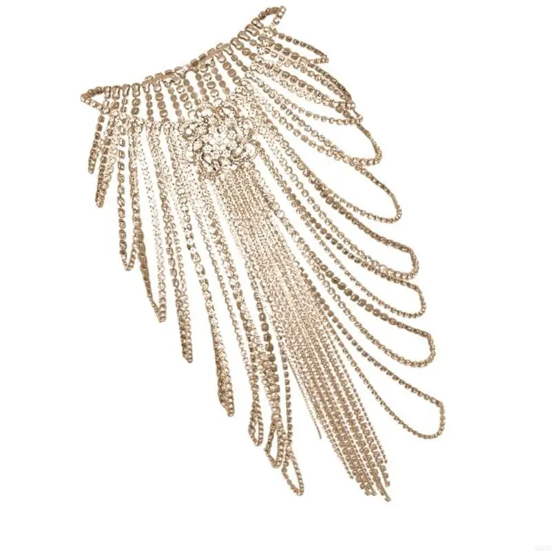 سلسلة أحجار الراين الجمالية M6CD للنساء سلسلة الخصر سلسلة البطن سلسلة خصر أنيقة لحفلات الرقص والرقص