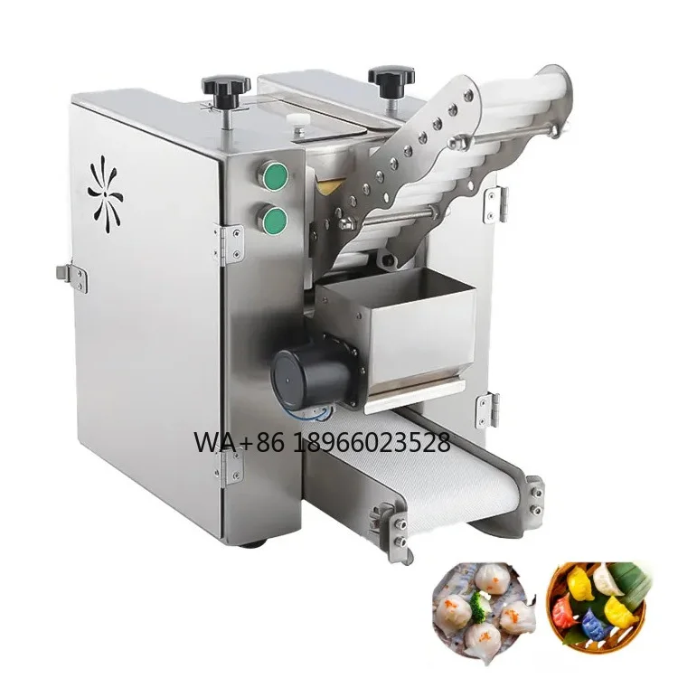 Máquina automática de piel de bola de masa Chapati Pasta Papad Momo Empanada Tortill Samosa Gyoza Wonton Wrapper Maker
