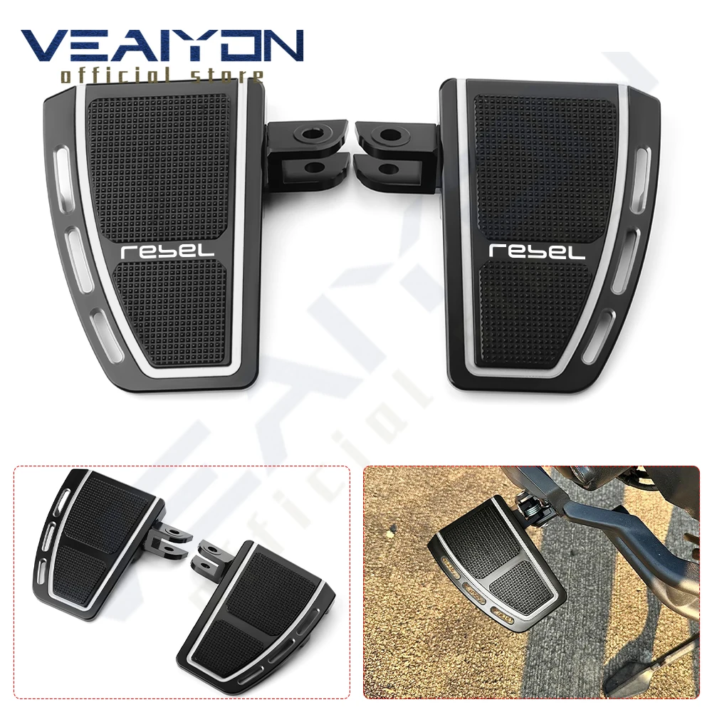 

For Honda CMX1100 CMX 1100 Rebel 2021 2022 2023 Motorcycle Wide Foot Pegs Rest Footpeg Front Rider Footboards Enlarger Pedals