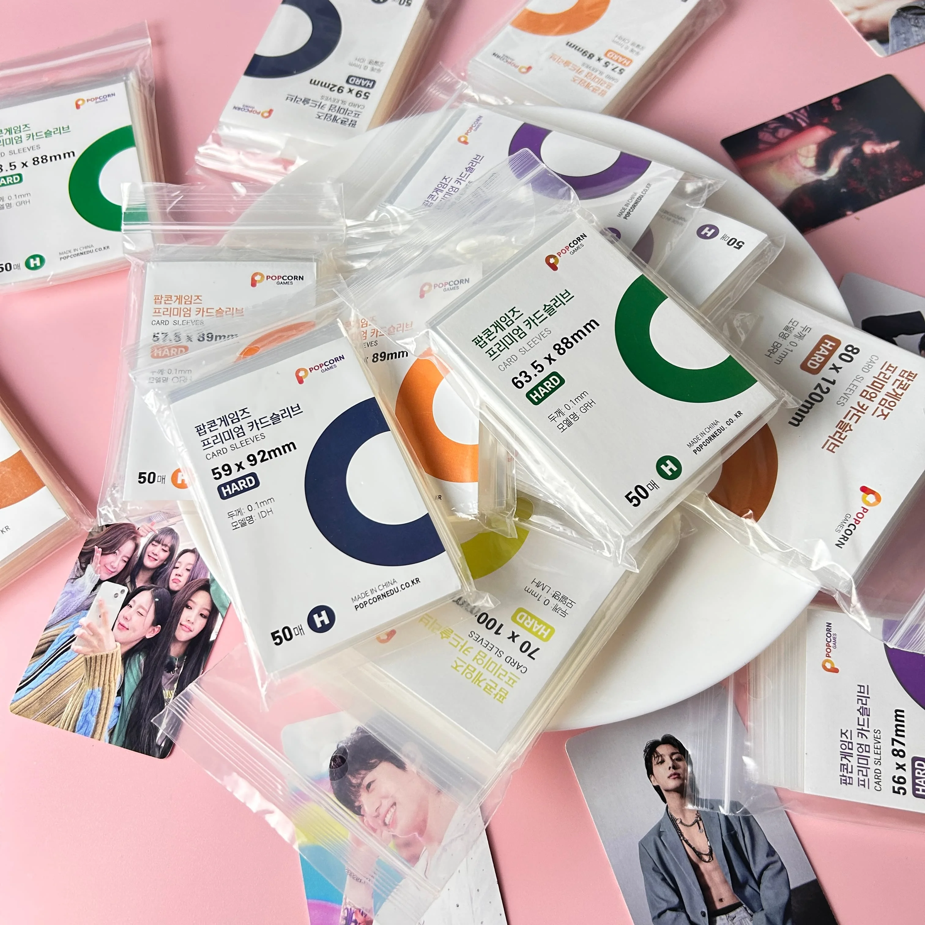 50Pcs Game Football Card Protector Korea Clear CPP Sleeves Anti-scratch Acid Free Film For Kpop Popcorn Idol Card Album Binder