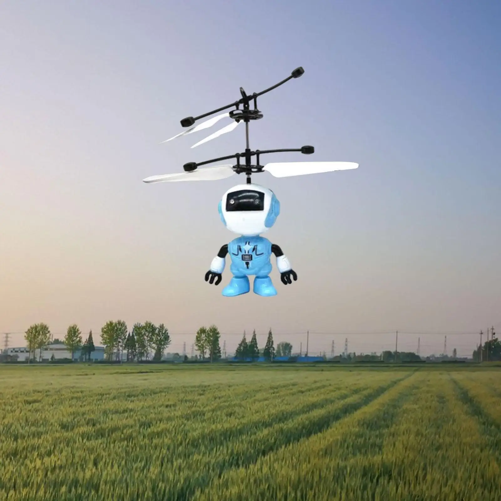 Rechargeable Flying Robot Toy for Boys Girls Smart Sensor Drone Colorful Lights Interactive Play