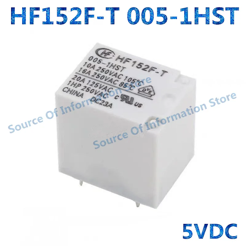 10PCS HF152F-T 005-1HST 152F-T-012-1HST 152F-T-024-1HST Relay 5VDC 12VDC 24VDC 4Pin 16A 100% New Original