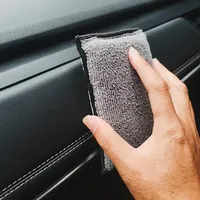 2/5PCS Auto Interior Fleece Scrubbing Towel For Plastic Leather Wax Sponge Car Cleaning Tools Car Cleaning Microfiber Sponge