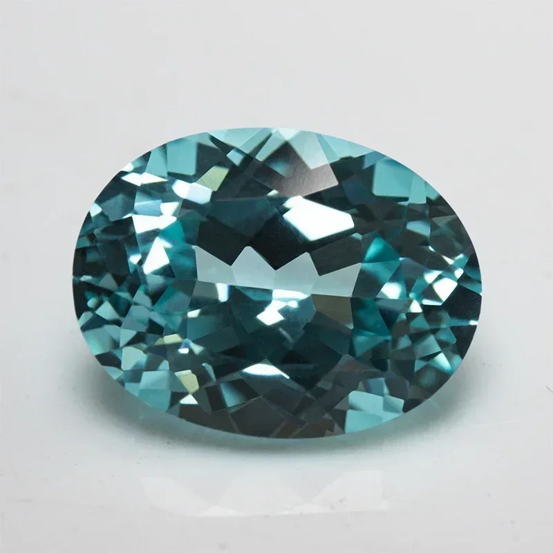 

Oval Shape Lab Grown Paraiba VVS1 Stone for Charms Diy Advanced Jewelry Making Necklace Materials Selectable AGL Certificate