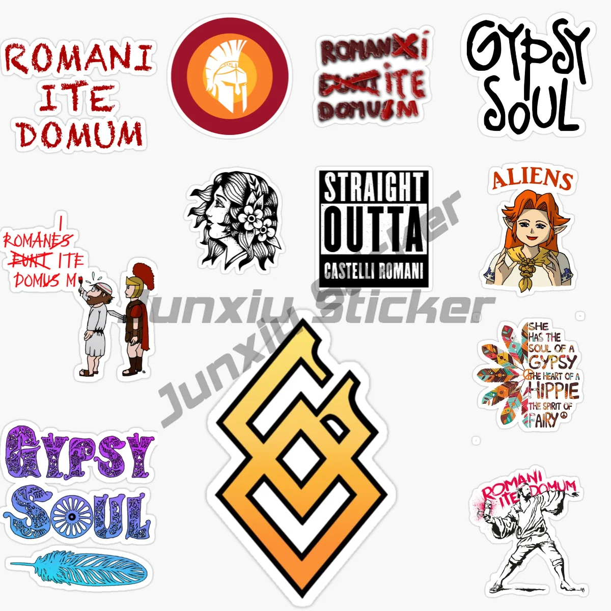 

Creative Sticker Flag Roms Gypsy Gypsies ROM for Motorcycle Laptop Car RV SUV Wall Stickers PVC Vinyl Reflective Stickers