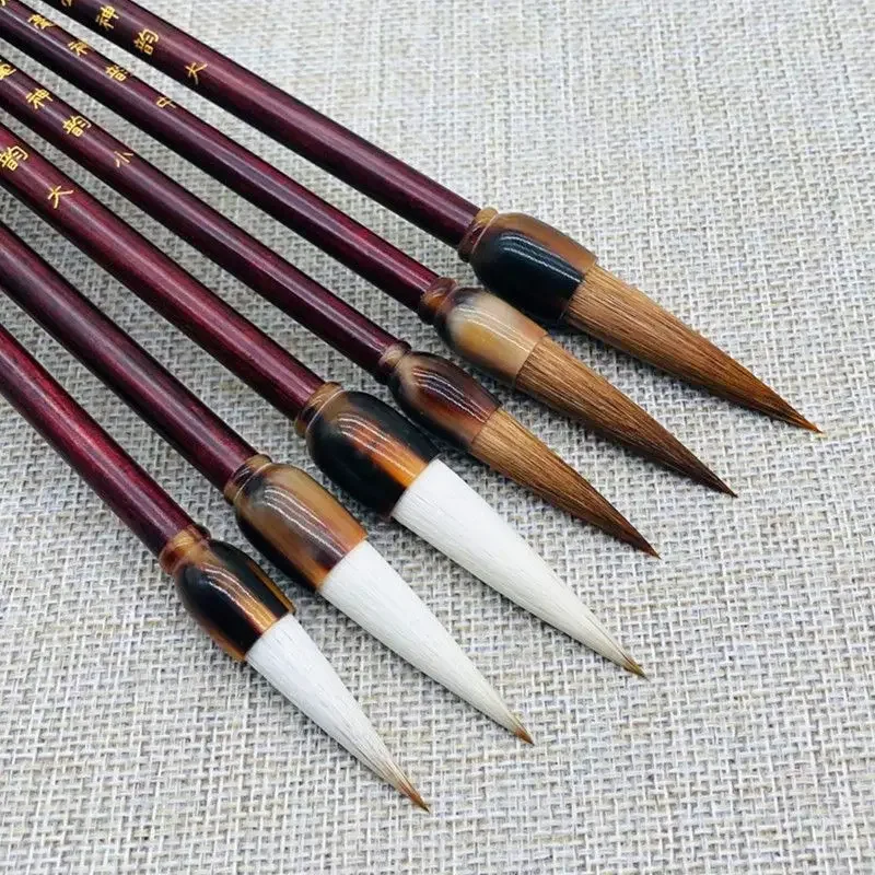 Weasel Rabbit Hair Brush Running Regular Script Official Script Cursive Brush Beginner Chinese Calligraphy Painting Brush Pen