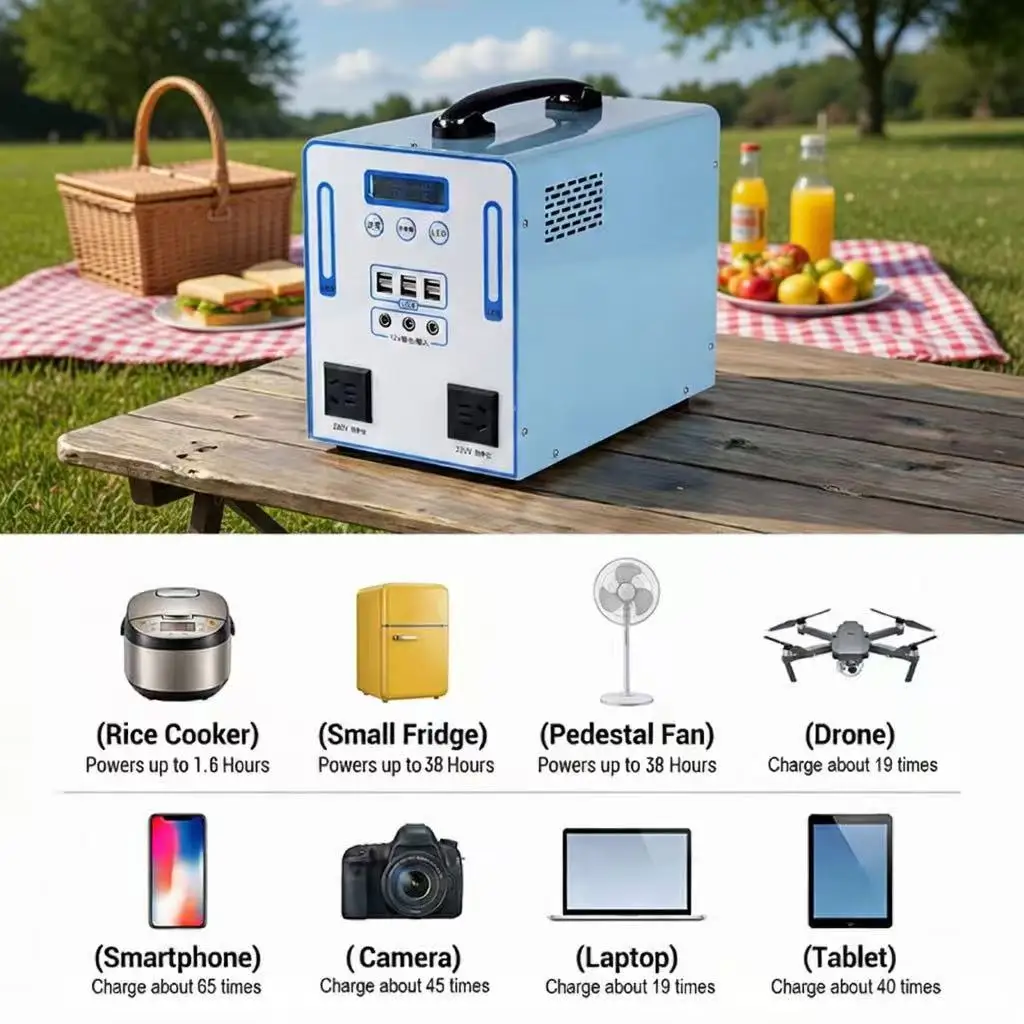 Energy Storage Power Supply 1000W 2000W 3000W Portable Outdoor Emergency 110V/220V Power Supply