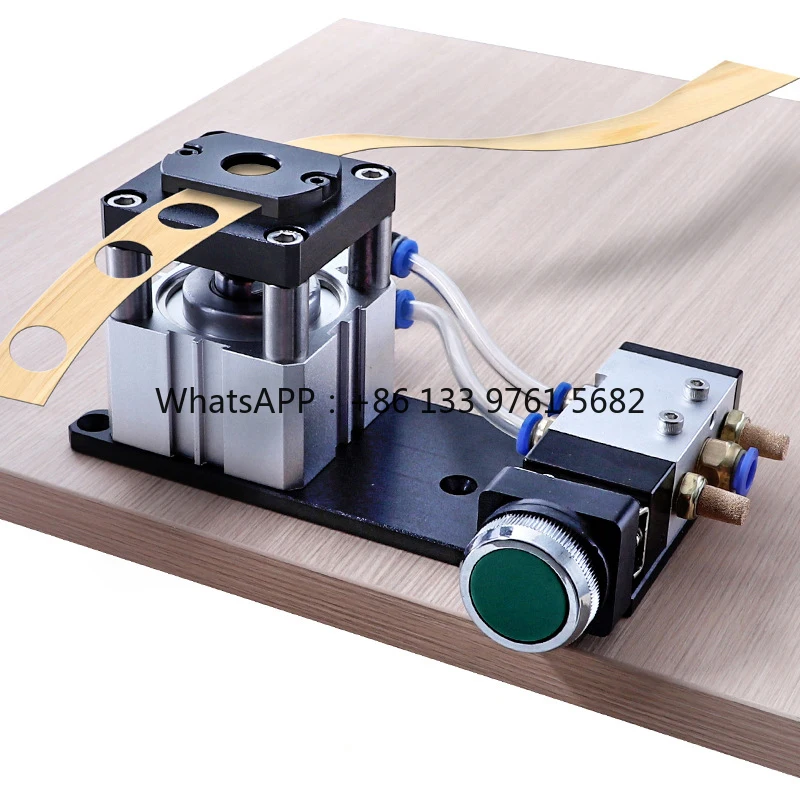 

Pneumatic Edge Banding Machine Punching Machine Aluminum Alloy Automatic Punching Device 8/15mm 3-in-1 Edge Band Hole Punching