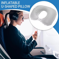 Instant Inflatable Neck Pillow For Travel, Foldable U-Shaped Car Airplane Office Pillow - Portable Camping Neck Support