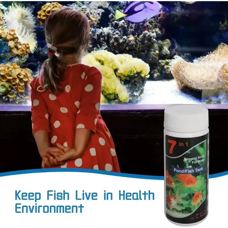 Aquarium Test Strip  Freshwater Swimming Pool Aquarium Water pH Test Strips Water Quality Fish Tank Test Strip PH Quality Kit - Image 6