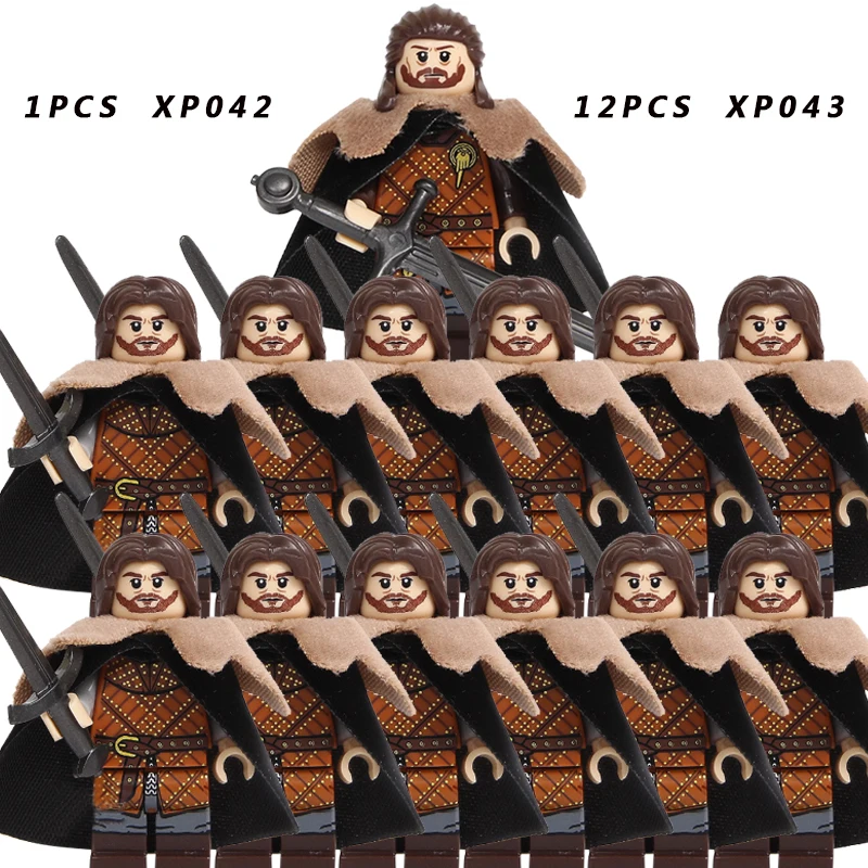 13PCS/SET Medieval Knights Group Military  Soldiers Figure Building Block  Educational Toys For Children  KT1073