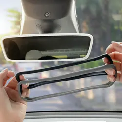 For Tesla Model 3 Model Y 2022 2023 Interior Accessories Rearview Mirror Protector Trim Silicone Decor Frame Protection Strip
