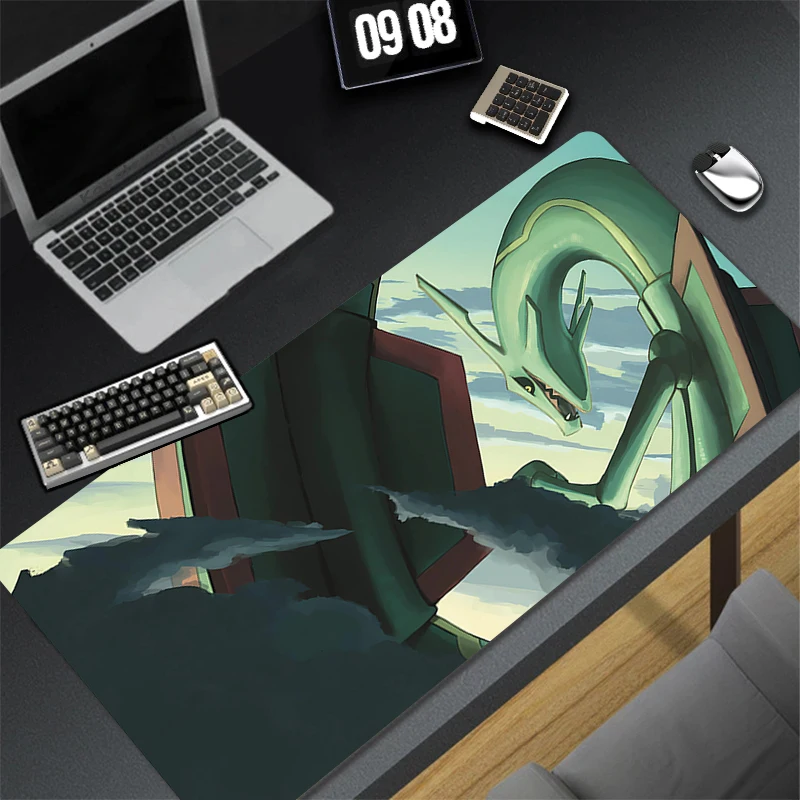 Japan Anime Sky Clouds Mouse Pad Laptop Gaming Accessories Mousepad Large Keyboard Rug PC P-pokemon Rayquaza Extended Desk Mat