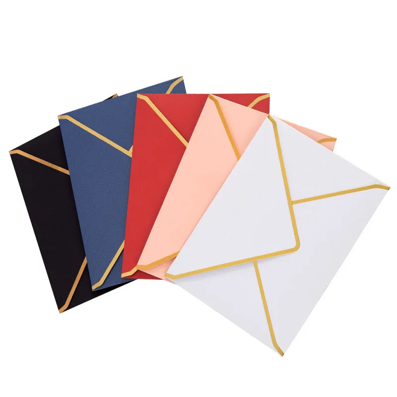 30pcs/lot Gilding Envelope High-grade Business Supplies Western Thicken Envelopes for Wedding Invitations Postcards Stationery