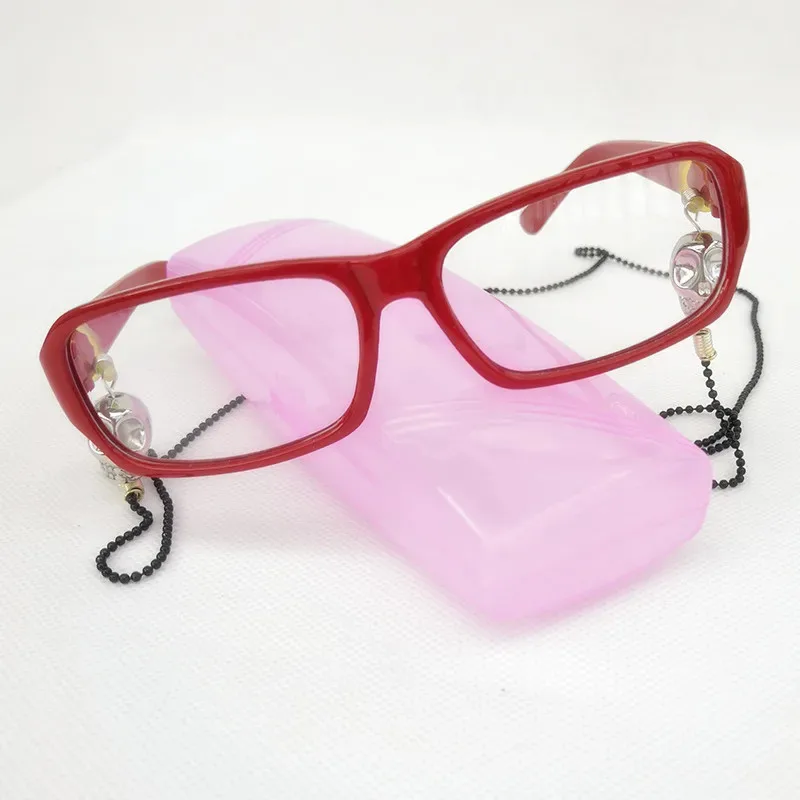 LQKuroshitsuji 블랙 버틀러 그렐 수틀리프 레드 롱 스트레이트 내열성 헤어 코스프레 의상 가발 + 해골 체인 안경