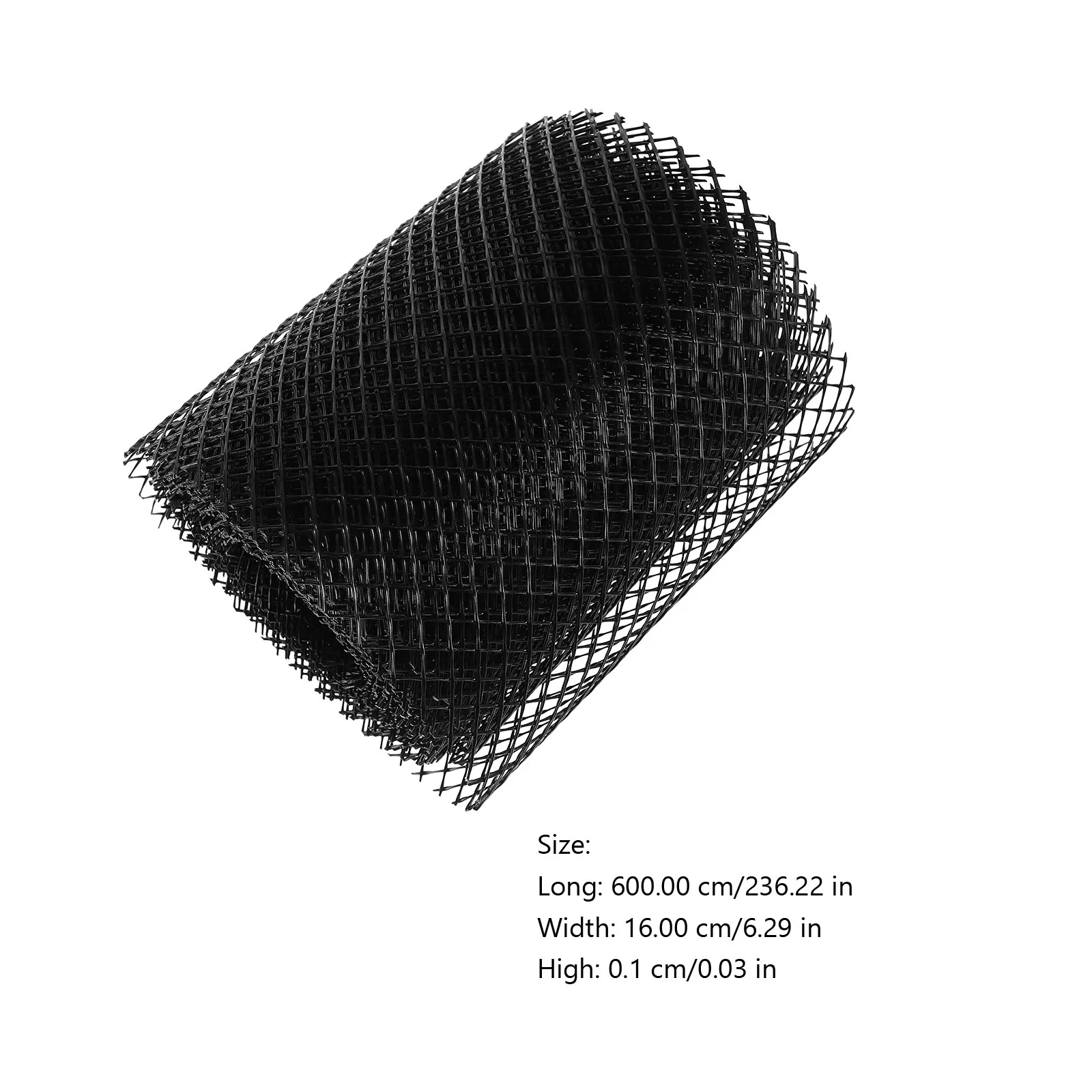 메시 채반 거터 가드 커버, 나뭇가지 필터, 블랙 플라스틱 스크린, 막힘 방지