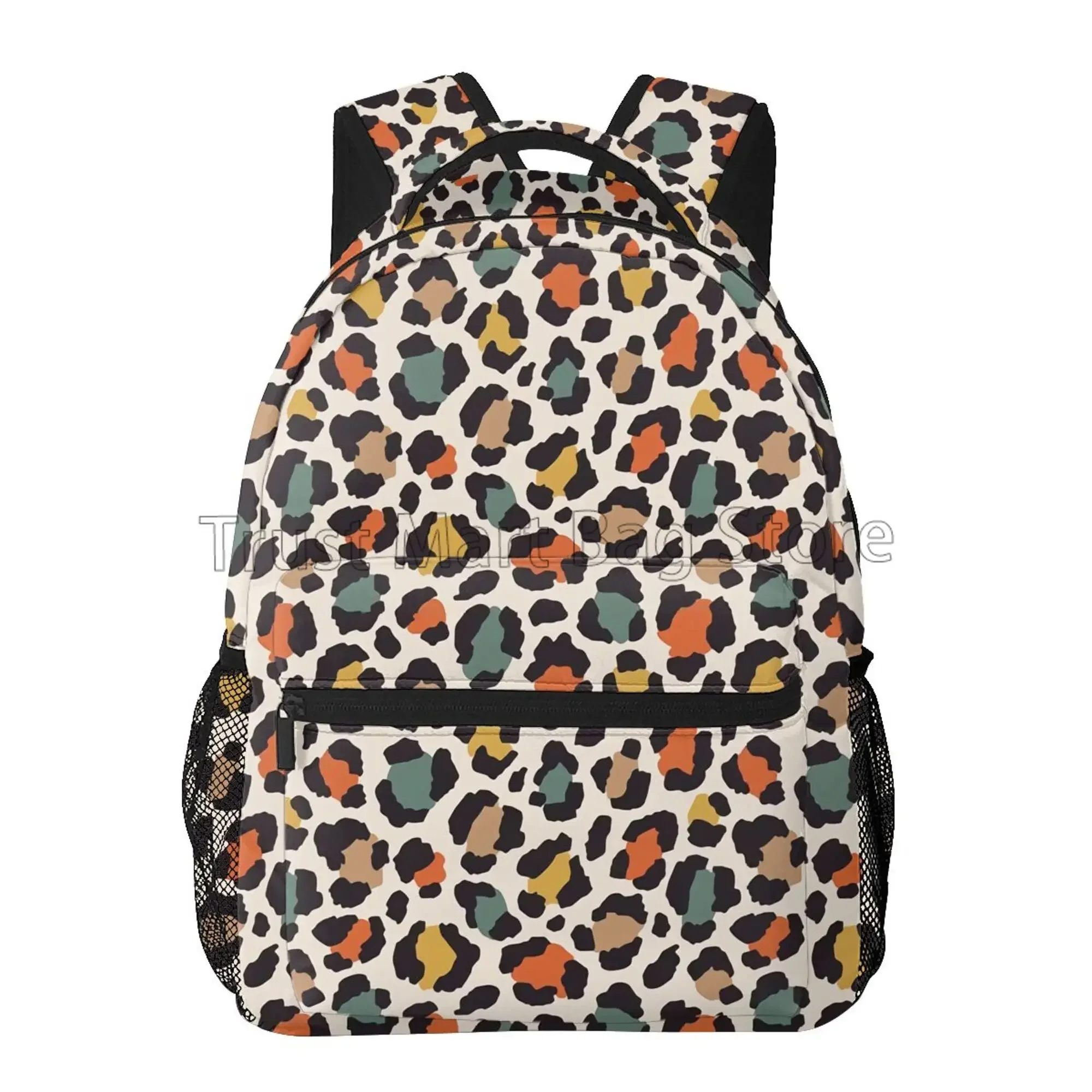 Mochila para laptop com estampa de leopardo, bolsa escolar para meninos e meninas, mochilas para computador, viagem, caminhadas, acampamento, mochila com vários bolsos