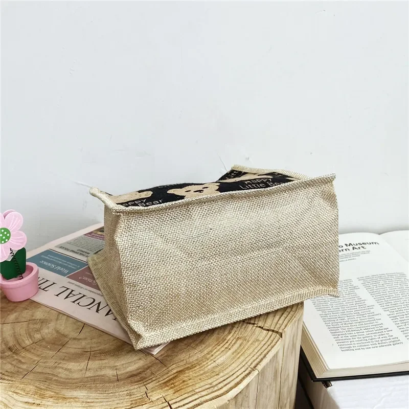 Ultralight Linen Eco-friendly Shopping Bag Handbag Large Capacity Grocery Bag Women Tote Bag Student Lunch Bento Bags