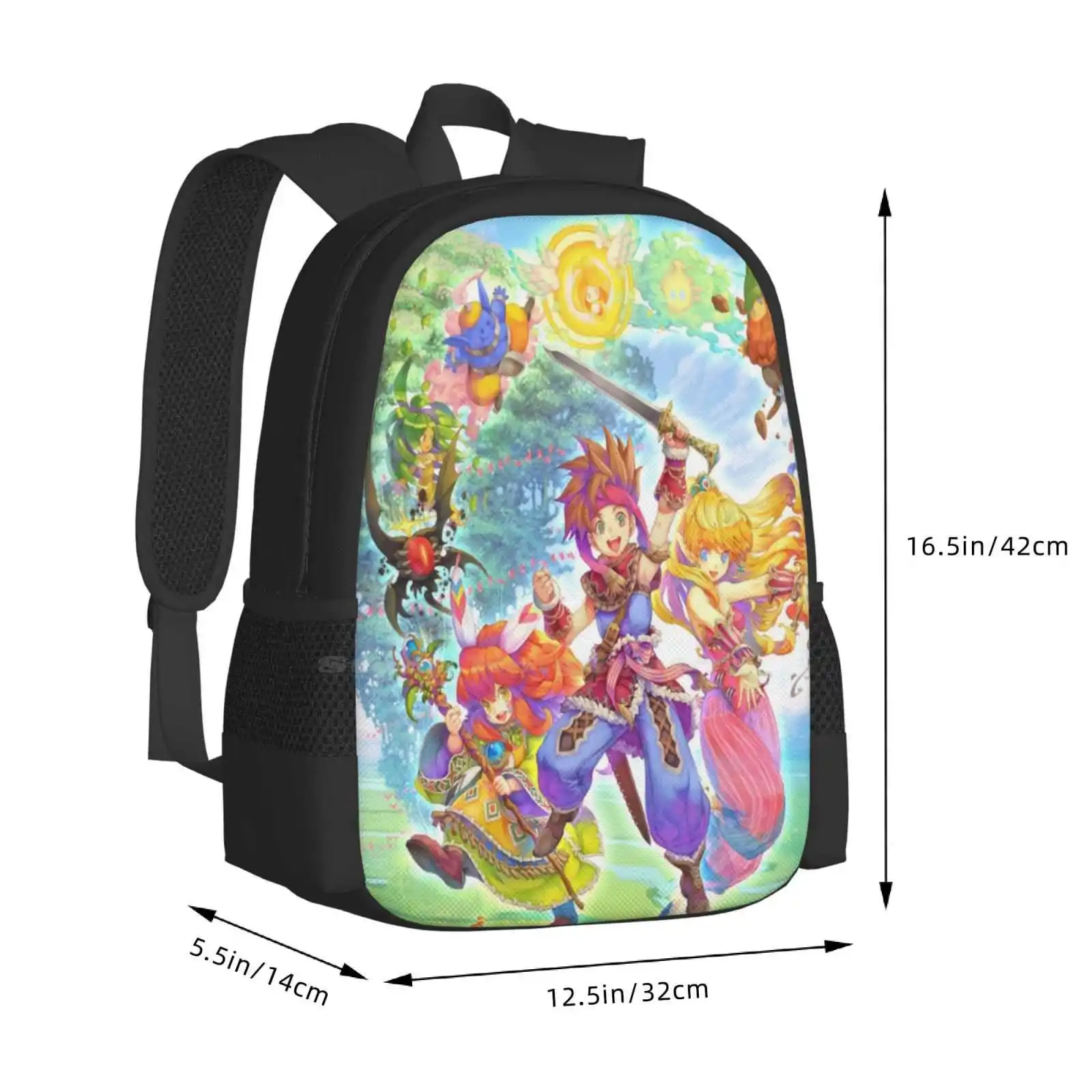 Secret Of Hot Sale ransel Fashion tas Secret Rpg Magic Mage Warrior Adventure Game Play Retro Legend Anime Manga