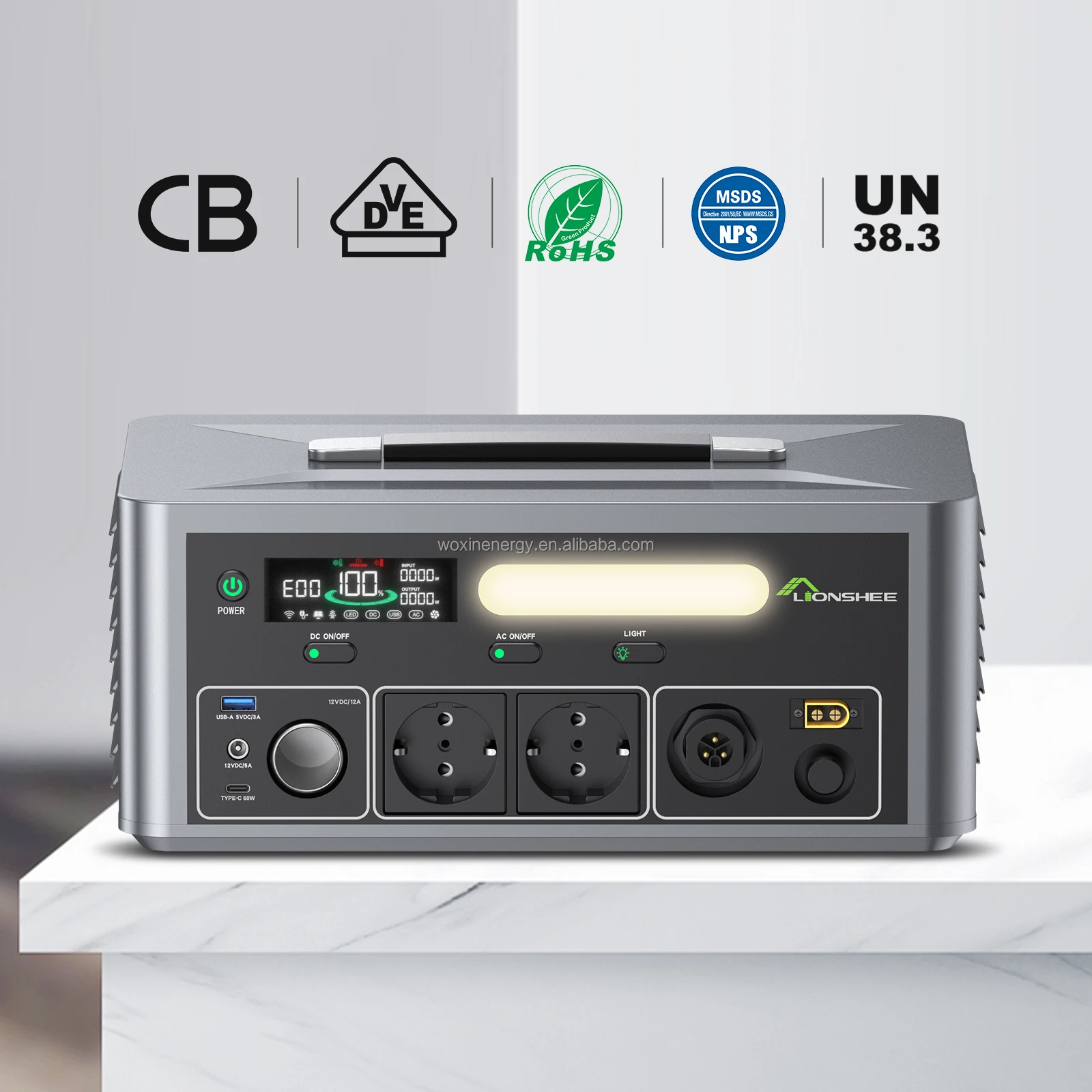 2.5kw Off Grid Solar Generator 2500W Inverter Box 1kwh LiFePo4 Battery 240W Flexible Panel Portable Power Station Complete Set