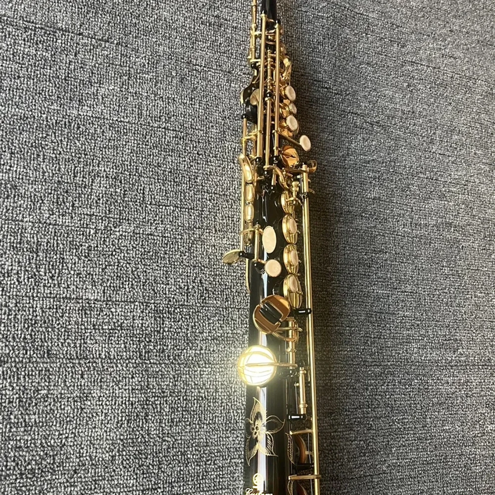 Japan black gold 82Z professional soprano saxophone flat B key brass 1 to one structure carved saxophone instrument