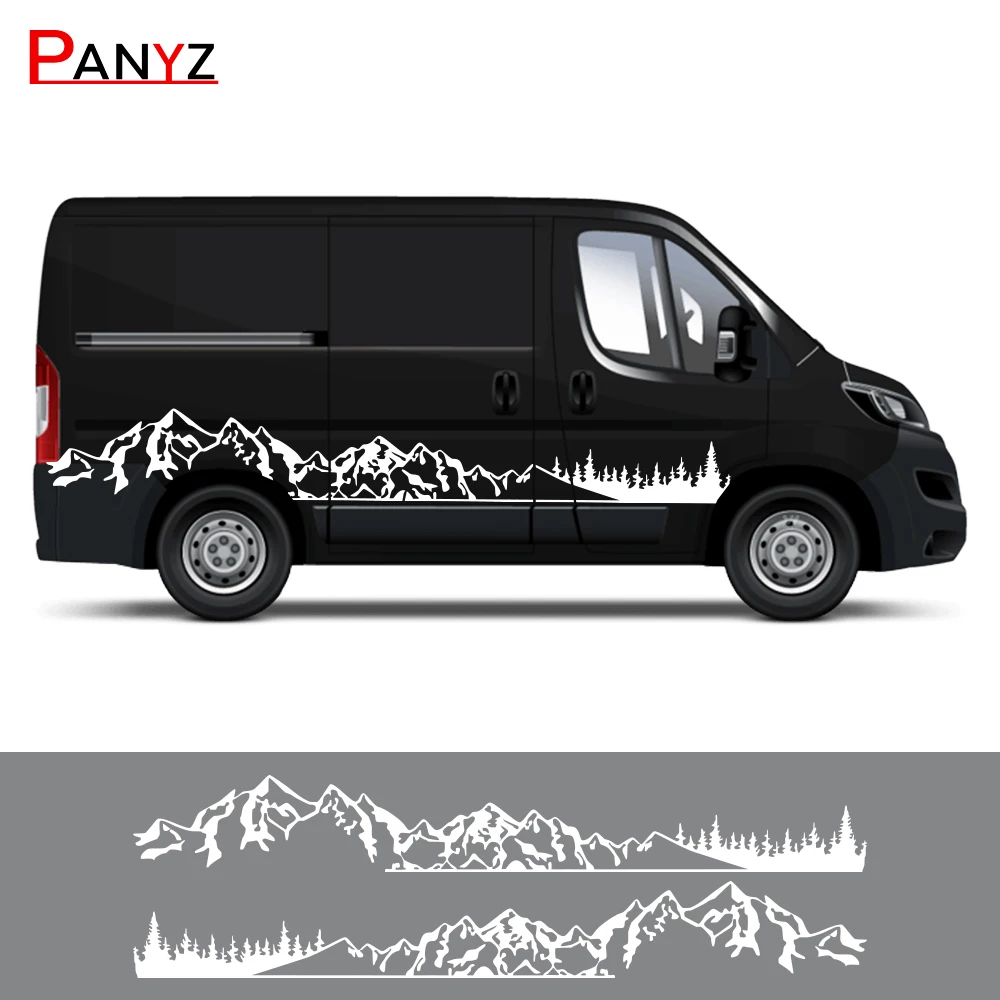 Mountain Styling Car Sticker For Peugeot Boxer III 3 Camper Van Decor Motorhome Graphics Kit Vinyl Decal Auto Tuning Accessories