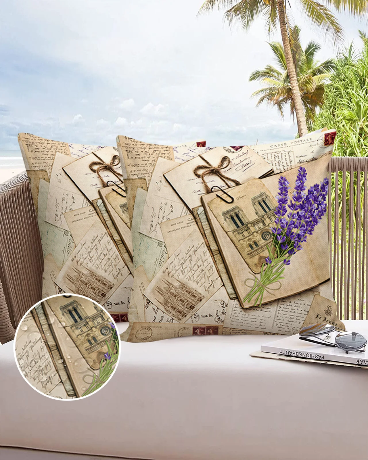 Envelope Mail Book Lavender Pillowcase Set Luxury Sofa Cushion Case Bed Pillow Cover Home Decor Pillow Case