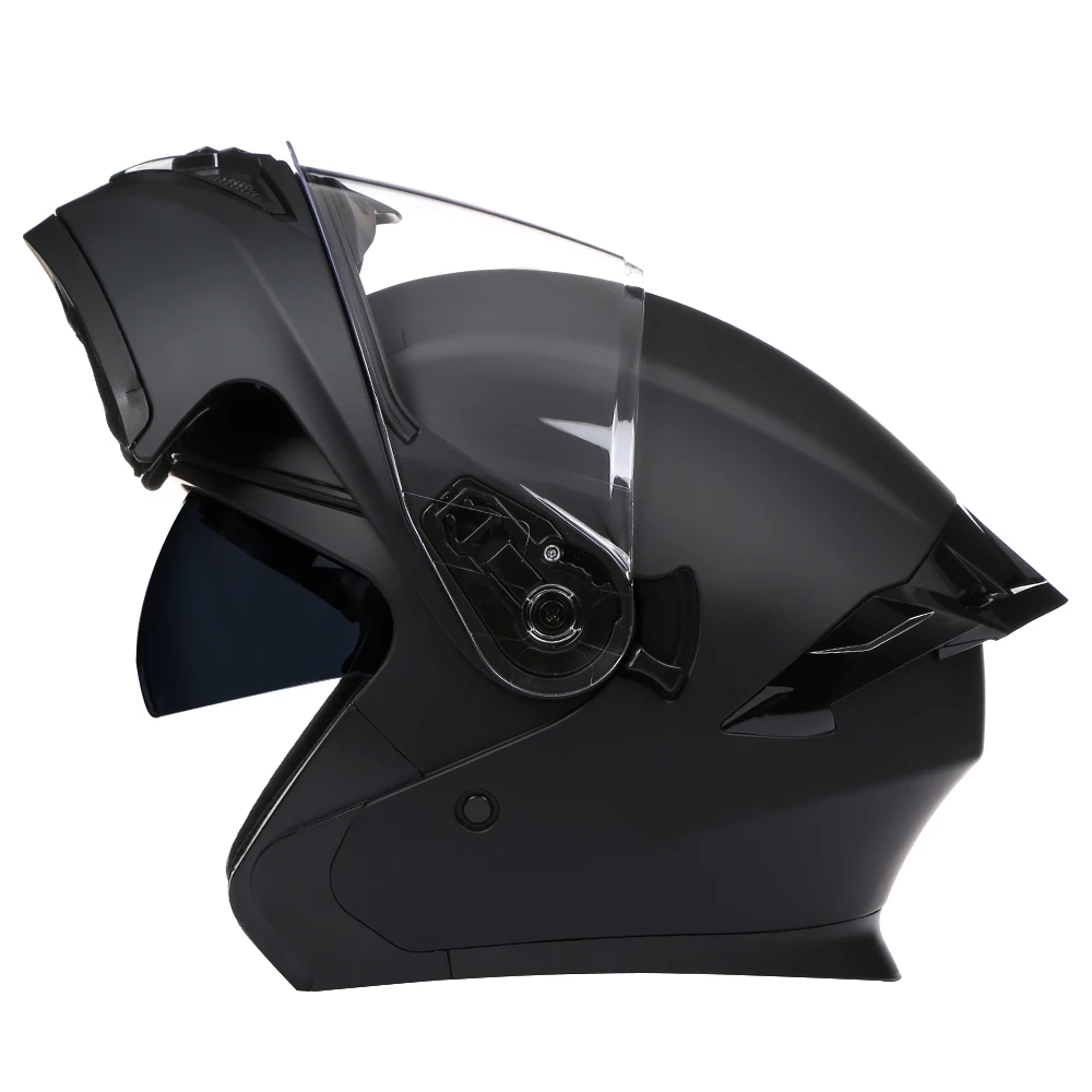 Motorrad helm personal isierte Hörner Flip Helm großer Heckflügel Racing Casque Voll gesicht Cafe Racer Helm Punkt ece genehmigt