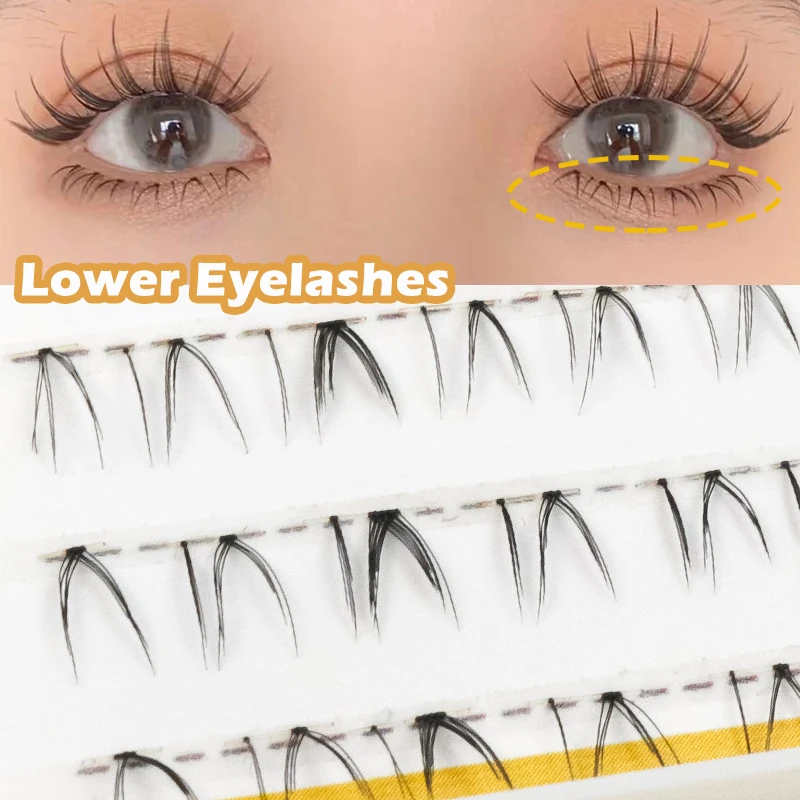 Manga Lashes Lower Eyelashes Individual Under Lashes Comic Eye Air Lashes Natural Bottom False Eyelashes Extension Makeup Tools