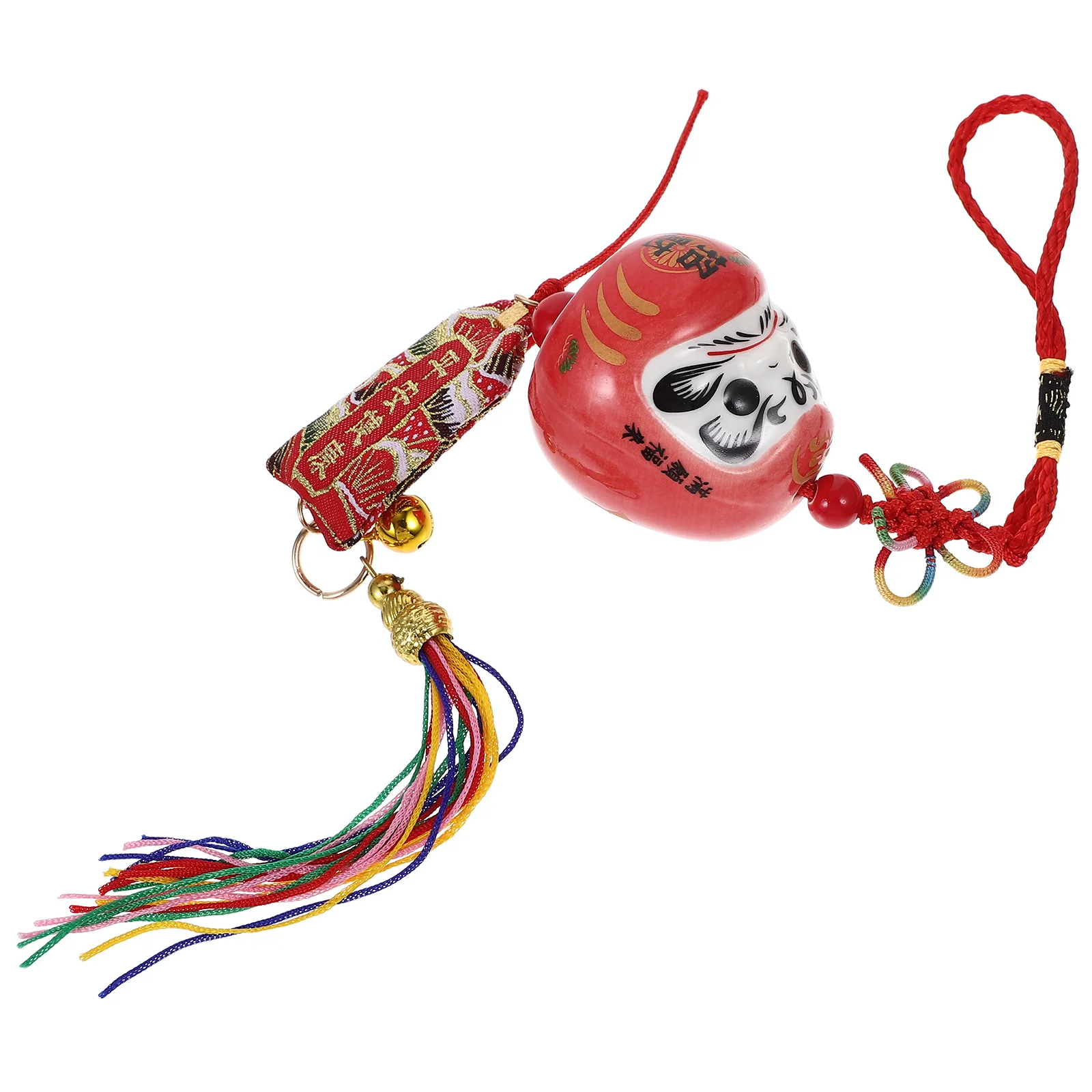 

Creative Statue Wind Chime Pendant Handcrafted Ceramic Hanging Charm for Car Key Ring Home Decor Gift Idea