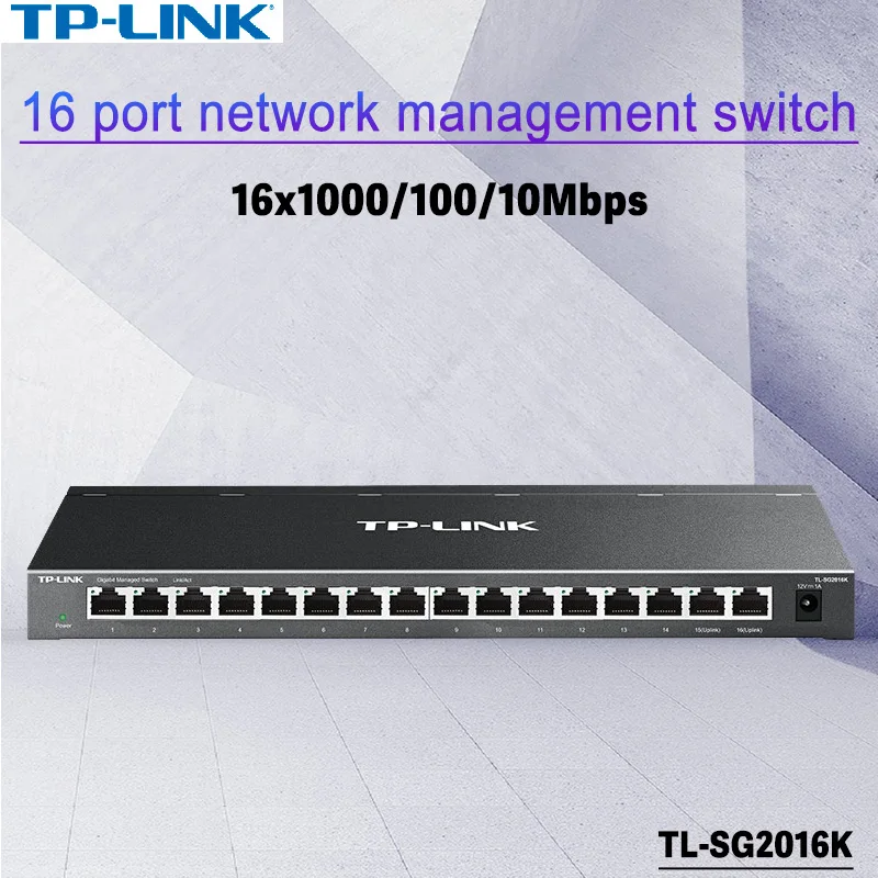 Hot Sale TP-LINK 16port all gigabit rj45 switch 10/100/1000Mbps Web network management VLAN port QoS  ethernet switch  antminer