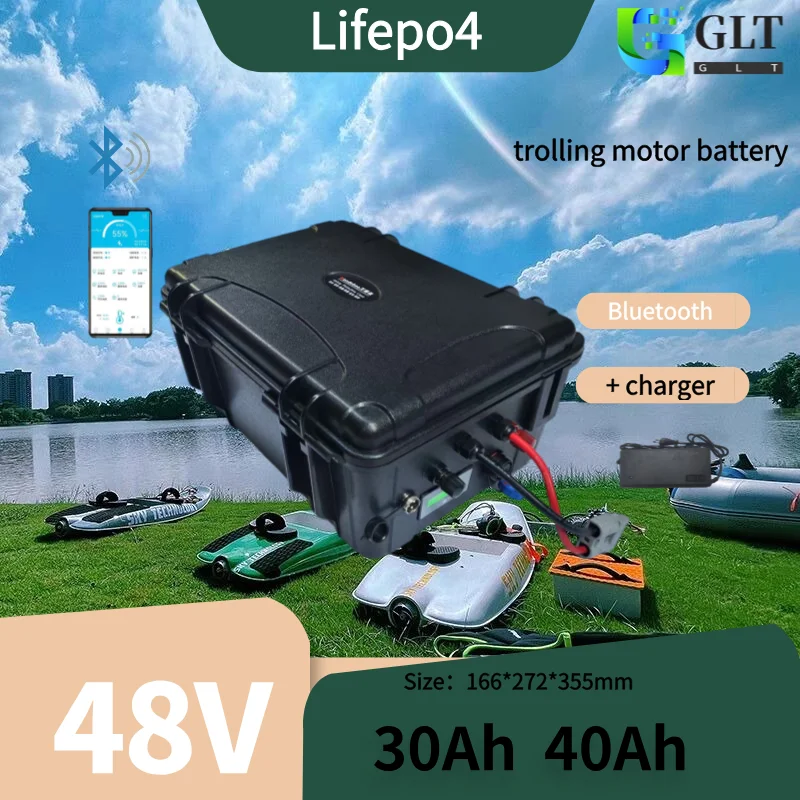 Bloco da bateria da capacidade alta, armazenamento de energia do carro do vaivém de BMS 3000W AGV, bateria LiFePO4, 48V, 50Ah, 4