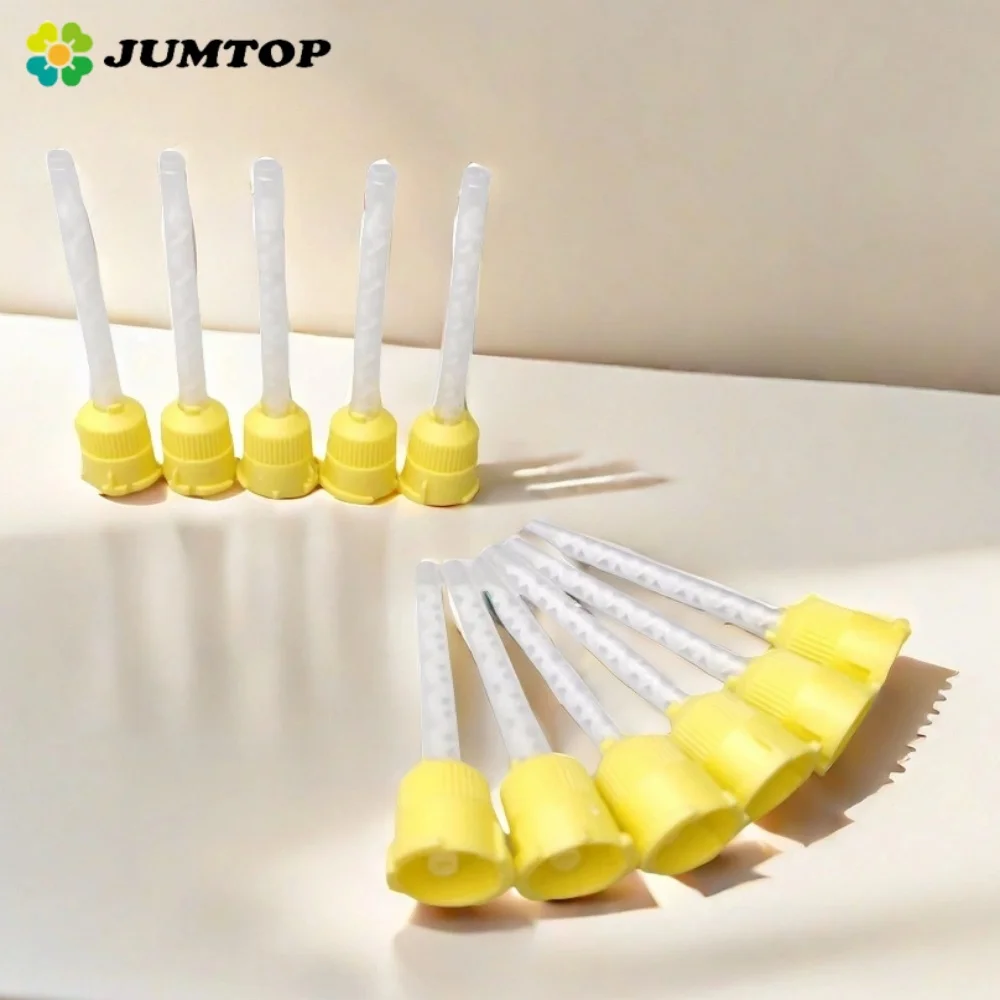 

Dental Silicone Rubber Gun Tip 3.5MM, Disposable Mixing Head for Polyether & Addition Silicone, Fit for Impression Material Cart